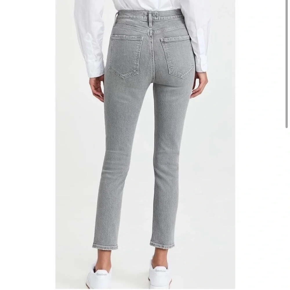 Agolde Nico High Rise Slim Jeans Grey Wash Denim Organic Cotton Ankle Women’s 28 - Picture 2 of 9